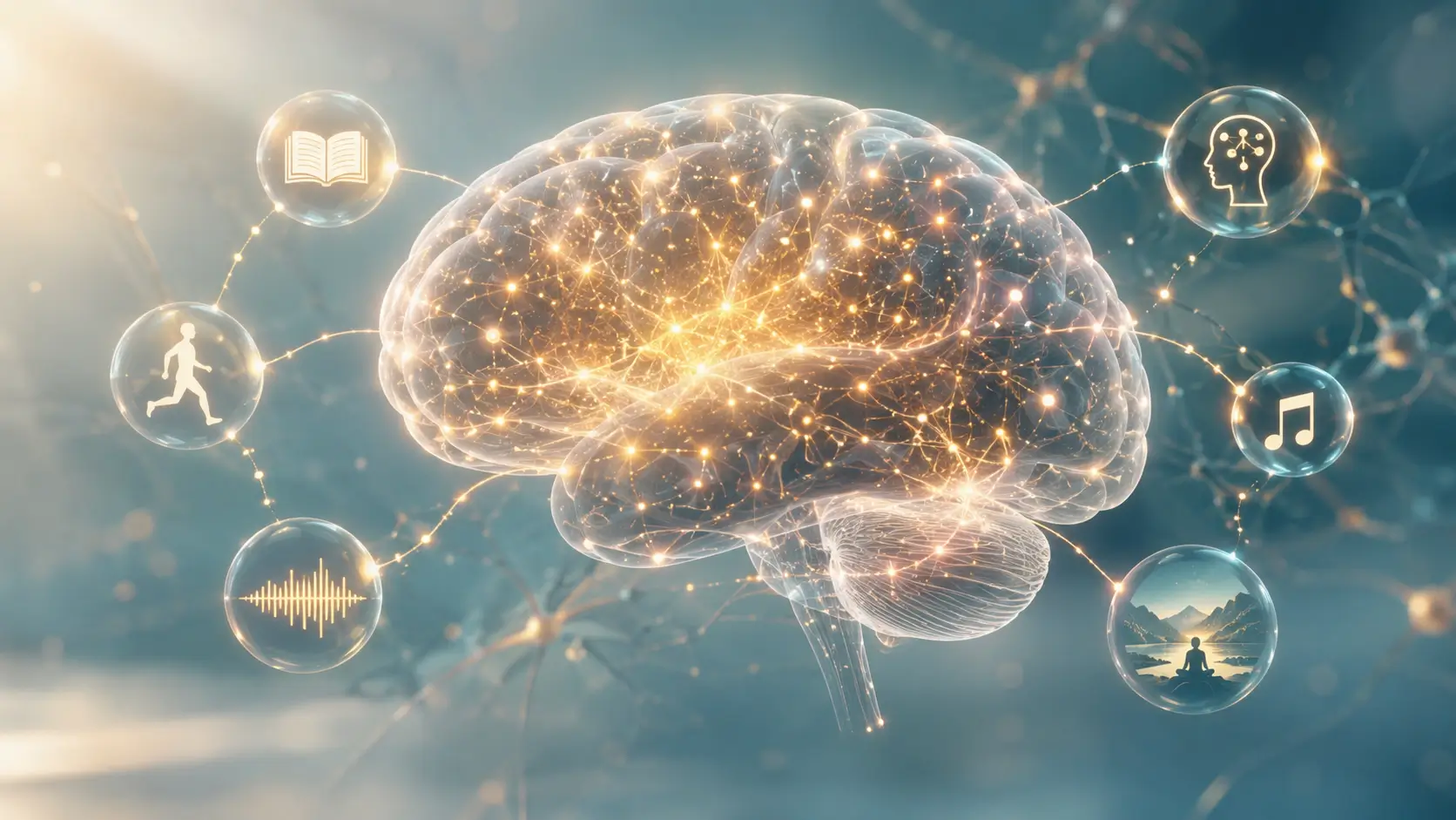 Illustration-style placeholder showing memory pathways in the brain